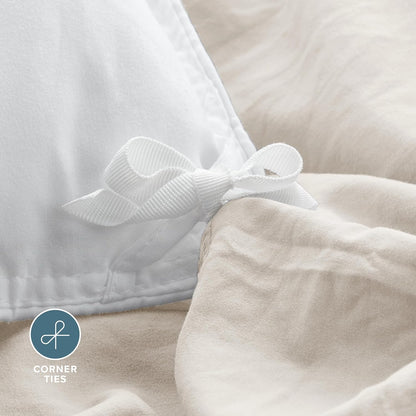 Microfiber Duvet Cover Set - Ultra Soft Washed Microfiber - Twin/Twin Extra Long - Linen-Like Look - Easy Care - Breathable Fabric - Our Softest Duvet Cover Set (Twin/Twin XL, Fog)