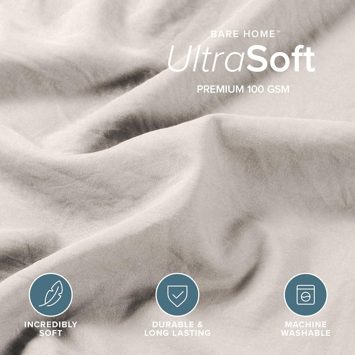 Microfiber Duvet Cover Set - Ultra Soft Washed Microfiber - Twin/Twin Extra Long - Linen-Like Look - Easy Care - Breathable Fabric - Our Softest Duvet Cover Set (Twin/Twin XL, Fog)