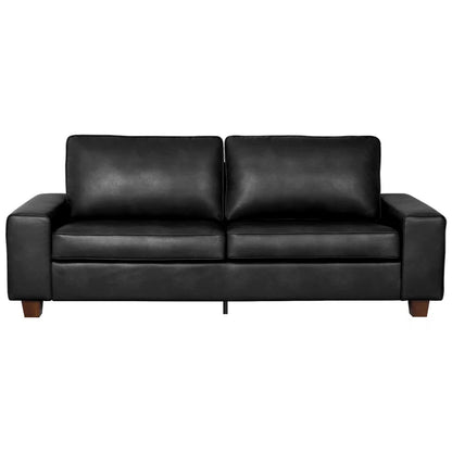 Gilmar 89" Upholstered Vegan Leather Sofa with Square Arms and Storage Pockets